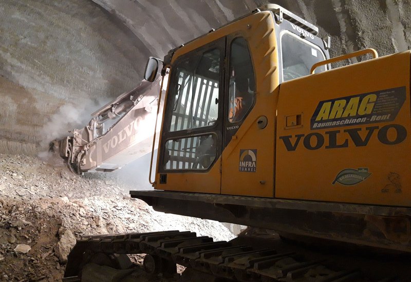 Felsfräse Untertageeinsatz